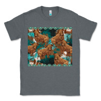 Charcoal Heather turquoises gemstones cowhide highlands cow Classic Tee - BarkalooDesign