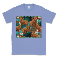 Colony Blue turquoises gemstones cowhide highlands cow Classic Tee - BarkalooDesign