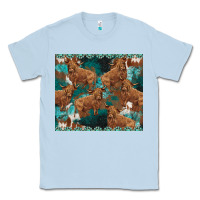 Dusty Blue turquoises gemstones cowhide highlands cow Classic Tee - BarkalooDesign