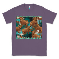 Lavender turquoises gemstones cowhide highlands cow Classic Tee - BarkalooDesign