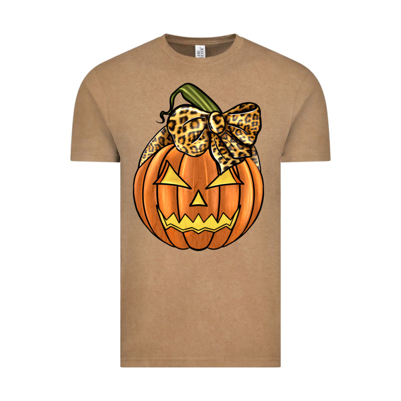 Leopard Ribbon Halloween Pumkin Vintage Tee by JahusDesignShop | Teevron