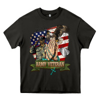 Asphalt army veteran  pray Heavy Core Tee - BarkalooDesign