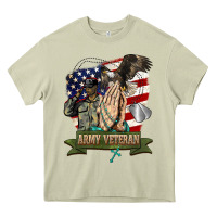 Mossy army veteran  pray Heavy Core Tee - BarkalooDesign