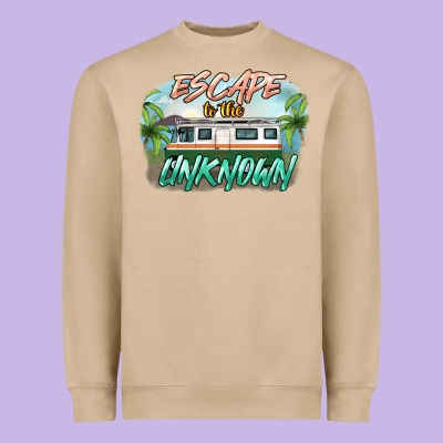 Escape To The Unknown Heavyweight Sweatshirt Designed By Nancycooperartshop