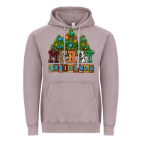 Vintage Zinc merry christmas with christmas trees Vintage Hoodie - AdoDesignShop