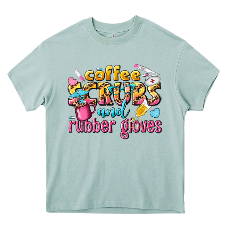Coffee Scrubs And Rubber Gloves Heavy Core Tee by texasbilliewilder | Teevron