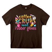 Chocolate Brown coffee scrubs and rubber gloves Heavy Core Tee - texasbilliewilder