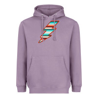 Lavender Teal and Orange Serape Lightning Heavyweight Hoodie - Bettercallsaul