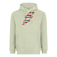 Matcha Teal and Orange Serape Lightning Heavyweight Hoodie - Bettercallsaul