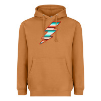 Meerkat Teal and Orange Serape Lightning Heavyweight Hoodie - Bettercallsaul