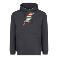 Smoke Teal and Orange Serape Lightning Heavyweight Hoodie - Bettercallsaul