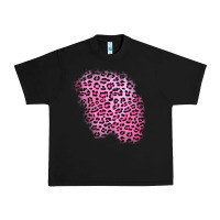 Black pink leopard patch Urban Heavy Tee - AdoDesignShop