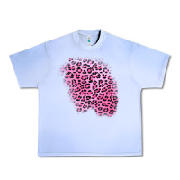 Grape Ice pink leopard patch Urban Heavy Tee - AdoDesignShop