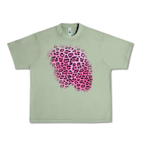Pink Leopard Patch Urban Heavy Tee | Teevron