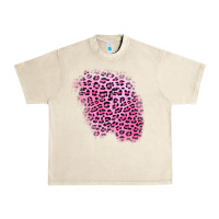 Sandshell pink leopard patch Urban Heavy Tee - AdoDesignShop