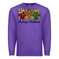 Purple merry christmas paws Premium Sweatshirt - Bettercallsaul
