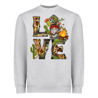 Heather Grey love camping gnome Heavyweight Sweatshirt - BarkalooDesign
