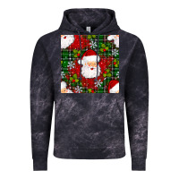 Cloud Black Christmas Santa Claus Seamless Pattern Vintage Hoodie - BundleAndBundleShop
