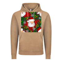 Vintage Coffee Christmas Santa Claus Seamless Pattern Vintage Hoodie - BundleAndBundleShop