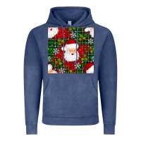Christmas Santa Claus Seamless Pattern Vintage Hoodie | Teevron