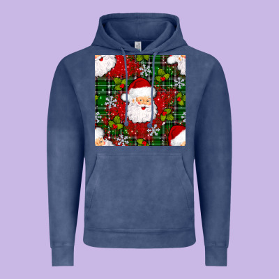 Christmas Santa Claus Seamless Pattern Vintage Hoodie Designed By Bundleandbundleshop