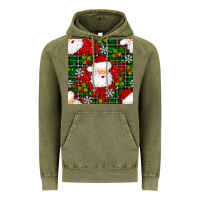 Vintage Olive Christmas Santa Claus Seamless Pattern Vintage Hoodie - BundleAndBundleShop