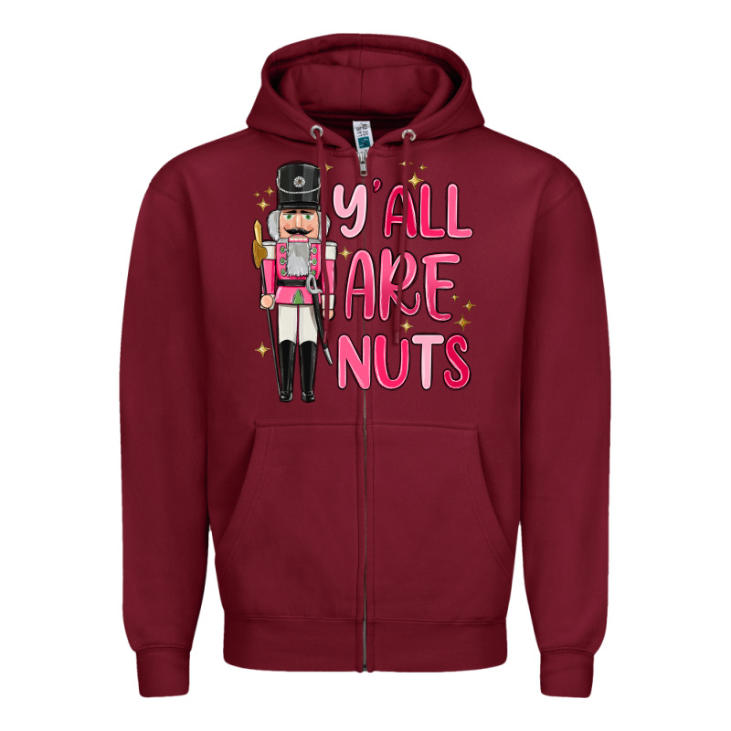 Yall Are Nuts Zipper Hoodie by MaliasSmallBusiness | Teevron