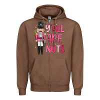 Chestnut yall are nuts Zipper Hoodie - MaliasSmallBusiness