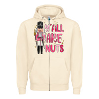 Sandshell yall are nuts Zipper Hoodie - MaliasSmallBusiness
