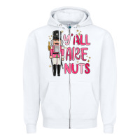White yall are nuts Zipper Hoodie - MaliasSmallBusiness