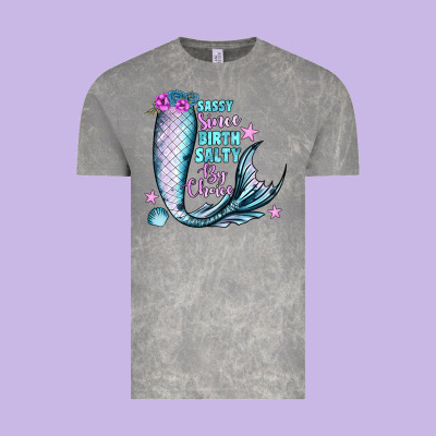Sassy Since Birth Salty By Choice Vintage Tee Designed By Jahusdesignshop