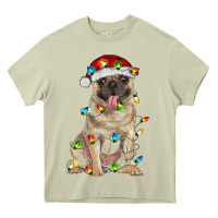 Mossy pug with christmas lights Heavy Core Tee - RanaPortraitStore