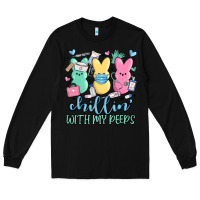 Black chillin with my peeps Long Sleeve Tee - MaliasSmallBusiness
