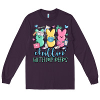 Plum chillin with my peeps Long Sleeve Tee - MaliasSmallBusiness