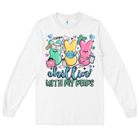 White chillin with my peeps Long Sleeve Tee - MaliasSmallBusiness