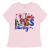 Bubblegum Pink little miss liberty billie wilder Ladies Tee - texasbilliewilder