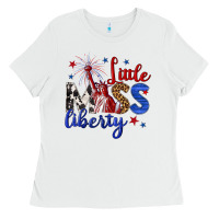 White little miss liberty billie wilder Ladies Tee - texasbilliewilder