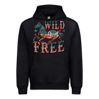 Black Wild and free 4th of july Urban Hoodie - CowGirlArtShop