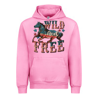 Fuchsia Pink Wild and free 4th of july Urban Hoodie - CowGirlArtShop