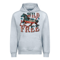 Heather Grey Wild and free 4th of july Urban Hoodie - CowGirlArtShop