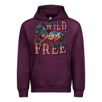 Mauve Wine Wild and free 4th of july Urban Hoodie - CowGirlArtShop