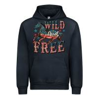 Navy Wild and free 4th of july Urban Hoodie - CowGirlArtShop