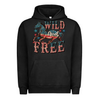 Pigment Black Wild and free 4th of july Urban Hoodie - CowGirlArtShop