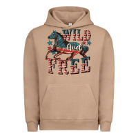 Pigment Burro Wild and free 4th of july Urban Hoodie - CowGirlArtShop