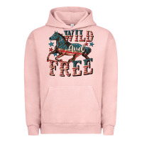 Pigment Salmon Wild and free 4th of july Urban Hoodie - CowGirlArtShop