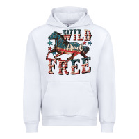 White Wild and free 4th of july Urban Hoodie - CowGirlArtShop