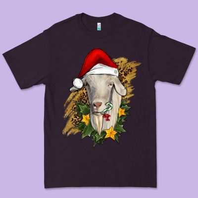 Christmas Goat Premium Tee Designed By Ranaportraitstore