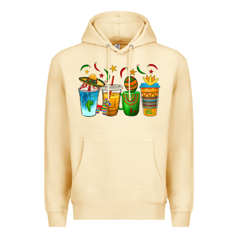 Cinco De Mayo Coffee Cups Premium Hoodie by texasbilliewilder | Teevron