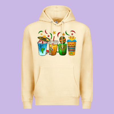 Cinco De Mayo Coffee Cups Premium Hoodie Designed By Texasbilliewilder