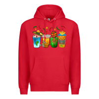 Red Cinco de Mayo Coffee Cups Premium Hoodie - texasbilliewilder
